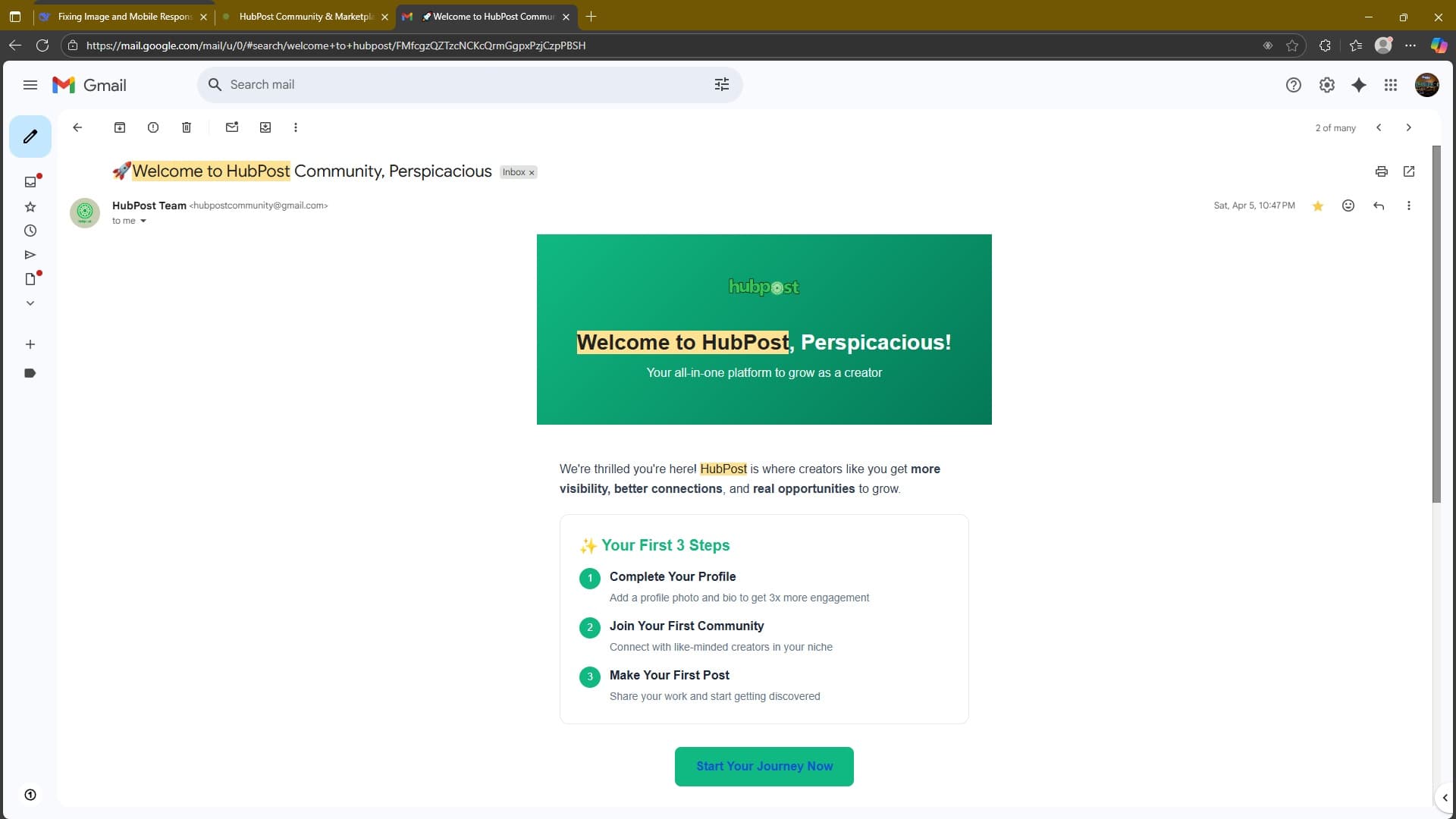 Screenshot for Complete Registration